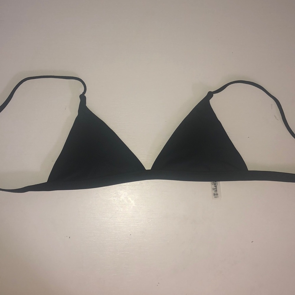 black bathing suit top